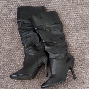 Colin Stuart Slouchy Leather Boots Size 8